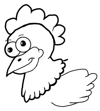 Step 8 How to Draw Cartoon Chickens / Hens / Farm Animals Step by Step Drawing Tutorial for Kids