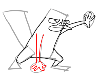 Step 8 How to Draw Perry the Platypus from Phineas and Ferb for Kids : Step by Step Drawing Lesson