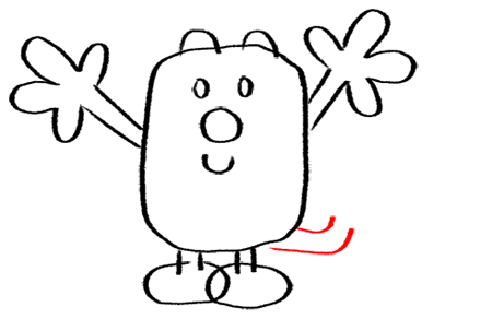 Step 8 How to Draw Wubbzy from Wow Wow Wubbzy Step by Step Drawing Tutorial for Preschoolers