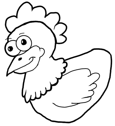 Step 9 How to Draw Cartoon Chickens / Hens / Farm Animals Step by Step Drawing Tutorial for Kids