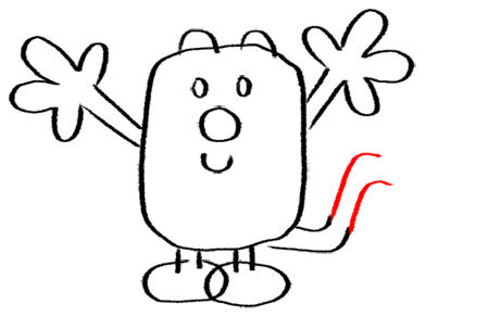 Step 9 How to Draw Wubbzy from Wow Wow Wubbzy Step by Step Drawing Tutorial for Preschoolers