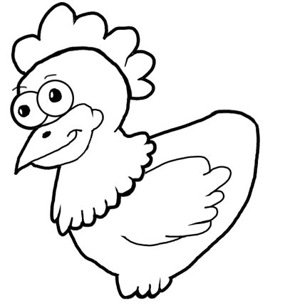 Step 10 How to Draw Cartoon Chickens / Hens / Farm Animals Step by Step Drawing Tutorial for Kids