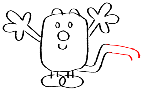 Step 10 How to Draw Wubbzy from Wow Wow Wubbzy Step by Step Drawing Tutorial for Preschoolers