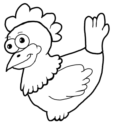 Step 11 How to Draw Cartoon Chickens / Hens / Farm Animals Step by Step Drawing Tutorial for Kids