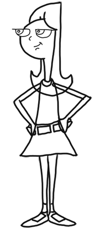 Step 11 How to Draw Candace from Phineas and Ferb for Kids : Step by Step Drawing Lesson