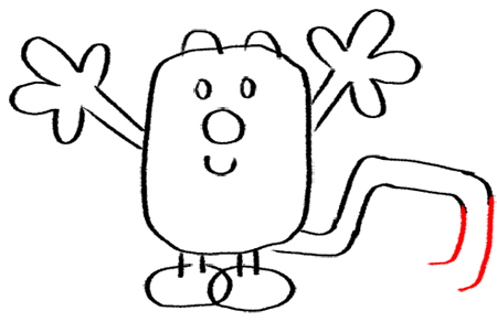 Step 11 How to Draw Wubbzy from Wow Wow Wubbzy Step by Step Drawing Tutorial for Preschoolers
