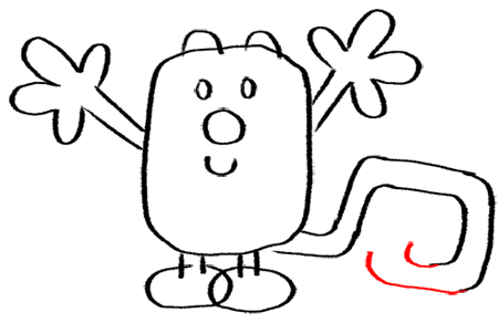 Step 12 How to Draw Wubbzy from Wow Wow Wubbzy Step by Step Drawing Tutorial for Preschoolers