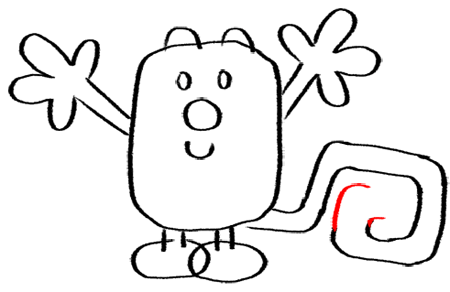 Step 13 How to Draw Wubbzy from Wow Wow Wubbzy Step by Step Drawing Tutorial for Preschoolers