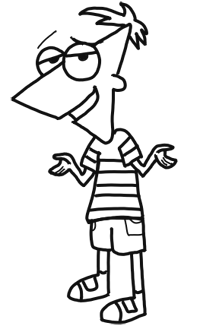 Finished-How to Draw Phineas from Phineas and Ferb for Kids : Step by Step Drawing Lesson