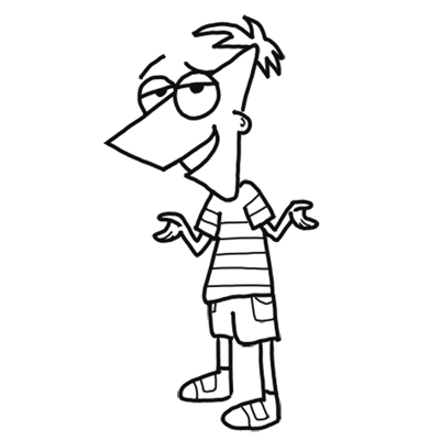 how to draw phineas