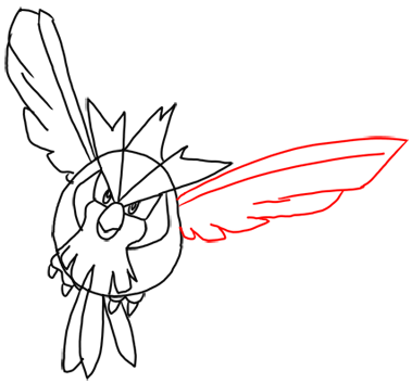 Step 10 How to Draw Pidgey from Pokemon for Kids : Step by Step Drawing Lesson