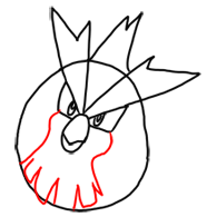 Step 5 How to Draw Pidgey from Pokemon for Kids : Step by Step Drawing Lesson