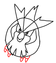 Step 7 How to Draw Pidgey from Pokemon for Kids : Step by Step Drawing Lesson