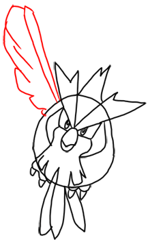 Step 9 How to Draw Pidgey from Pokemon for Kids : Step by Step Drawing Lesson