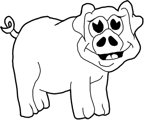 pig drawings for kids