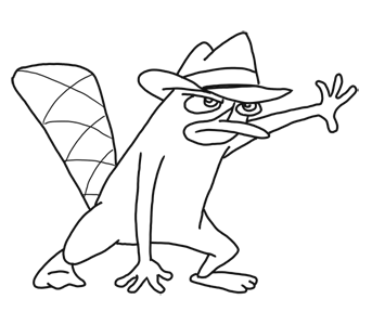 finished How to Draw Perry the Platypus from Phineas and Ferb for Kids : Step by Step Drawing Lesson