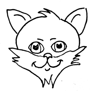 how to draw a cartoon cat face