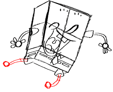 Step 14 How to Draw Spongebob Squarepants Doing the Wave : Step by Step Drawing Lessons