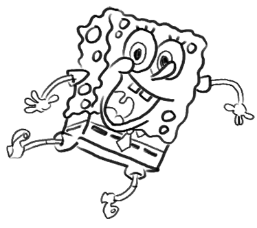 How to Draw Spongebob Squarepants Doing the Wave : Step by Step Drawing ...