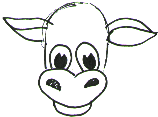 Step 3 How to Draw Cartoon Cows / Farm Animals Step by Step Drawing Lessons