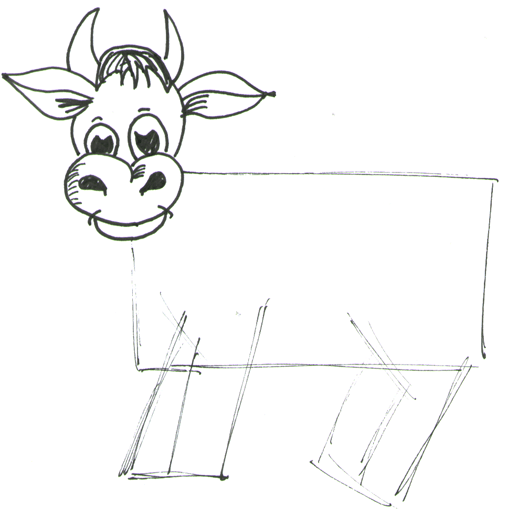 Step 5 How to Draw Cartoon Cows / Farm Animals Step by Step Drawing Lessons