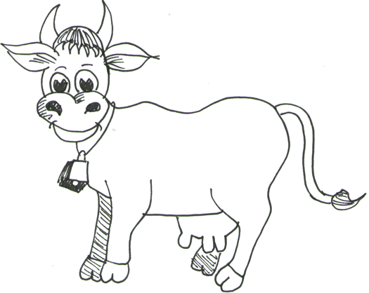 Step 7 How to Draw Cartoon Cows / Farm Animals Step by Step Drawing Lessons