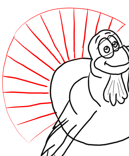 Step 9 How to Draw Cartoon Turkeys Thanksgiving Animals Step by Step Drawing Lesson