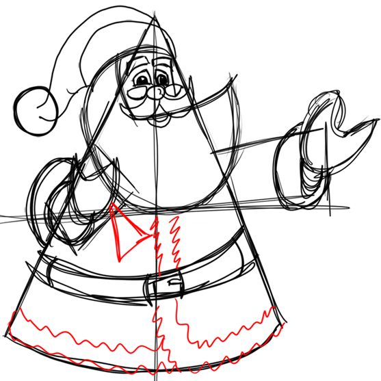 Step 12 How to Draw Santa Clause Step by Step Drawing Lesson