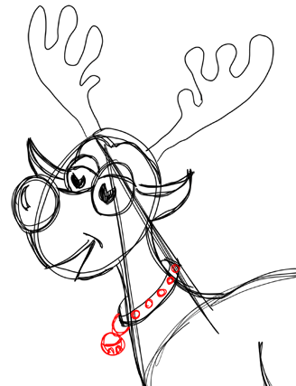 Step 13 How to Draw Cartoon Reindeers Step by Step Drawing Lessons