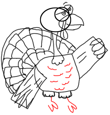 Step 13 How to Draw Turkeys for Thanksgiving and Farm  Animals Step by Step Drawing Tutorial for Kids, Teens, and Adults