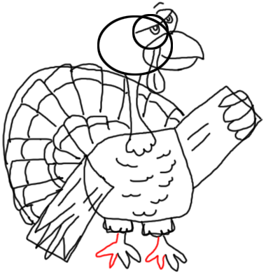 Step 14 How to Draw Turkeys for Thanksgiving and Farm  Animals Step by Step Drawing Tutorial for Kids, Teens, and Adults