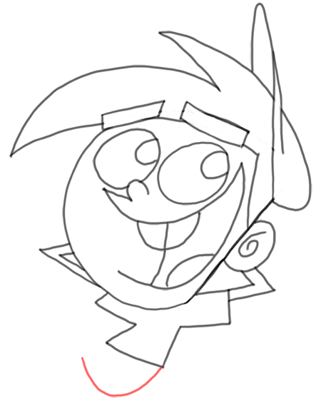 Step 17 How to Draw Timmy Turner from Fairly Odd Parents : Step by Step Drawing Lesson