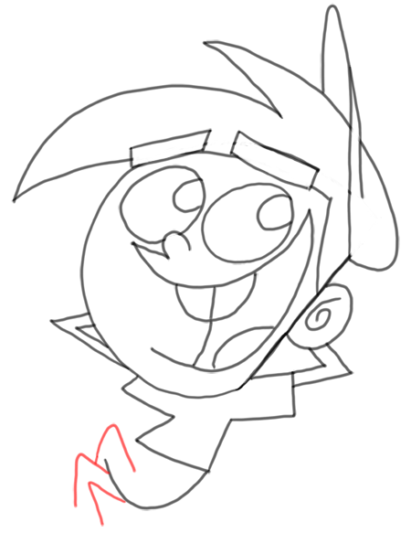 Step 18 How to Draw Timmy Turner from Fairly Odd Parents : Step by Step Drawing Lesson