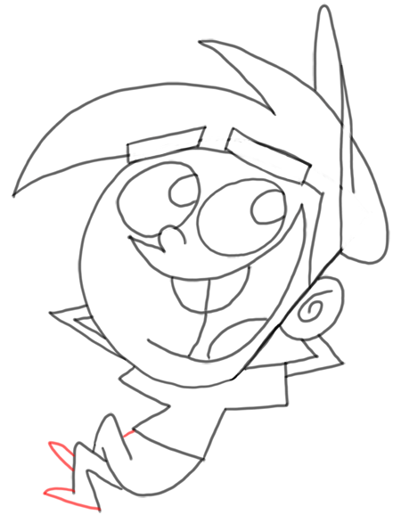 Step 19 How to Draw Timmy Turner from Fairly Odd Parents : Step by Step Drawing Lesson