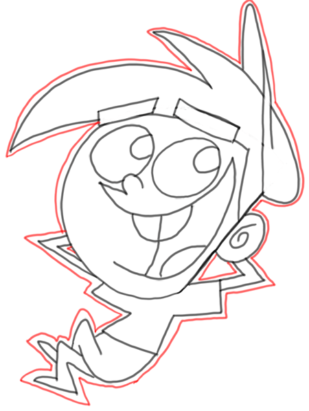 Step 20 How to Draw Timmy Turner from Fairly Odd Parents : Step by Step Drawing Lesson