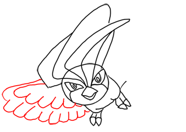 Step 8 How to Draw Pidgeotto from Pokemon Step by Step Drawing Lessons