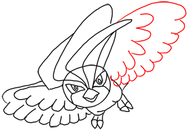 Step 9 How to Draw Pidgeotto from Pokemon Step by Step Drawing Lessons