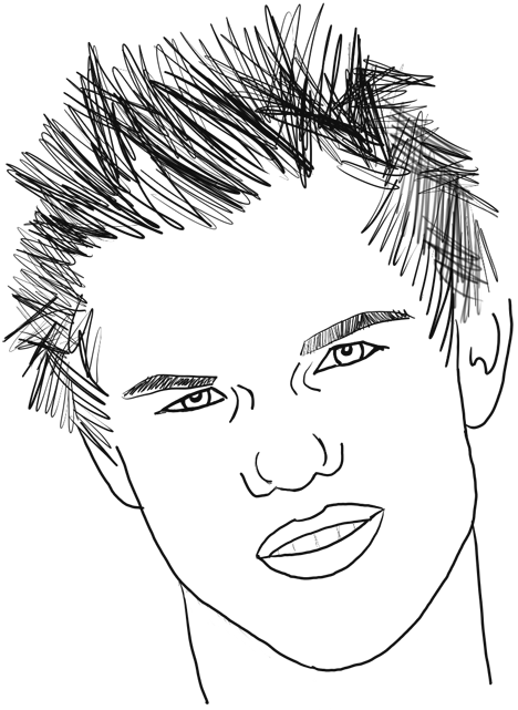 Taylor Lautner : How to Draw Taylor Lautner Step by Step Drawing Tutorial