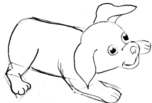 Step 9 How to Draw Cartoon Dogs Step by Step Drawing Lessons for Kids