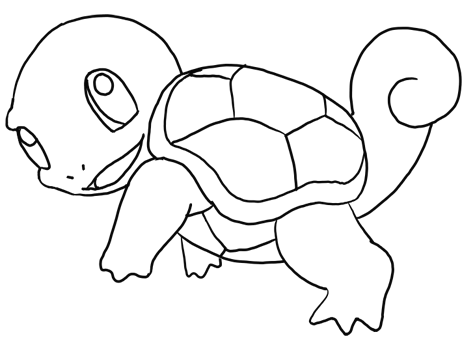 How to Draw Squirtle from Pokemon for Kids : Step by Step Drawing Lesson
