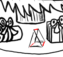 How to Draw Triangular Presents