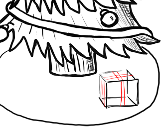 Step 4 How to Draw Square Presents