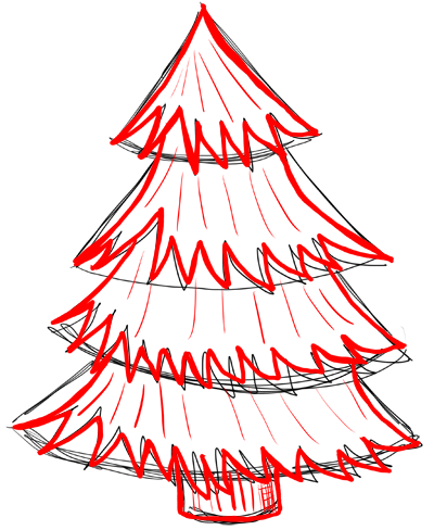 Christmas Tree Drawing High-Res Vector Graphic - Getty Images