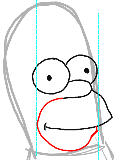 How to Draw Homer Simpson from The Simpsons : Step by Step Drawing