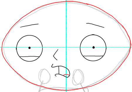 how to draw stewie griffin step by step for kids