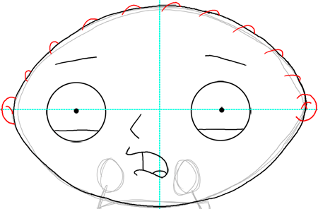 how to draw stewie step by step