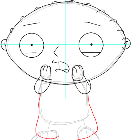 how to draw stewie step by step