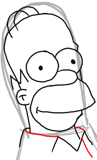 Step 12 How To Draw Homer Simpson From The Simpsons Step By Step Drawing Lesson How To Draw Step By Step Drawing Tutorials