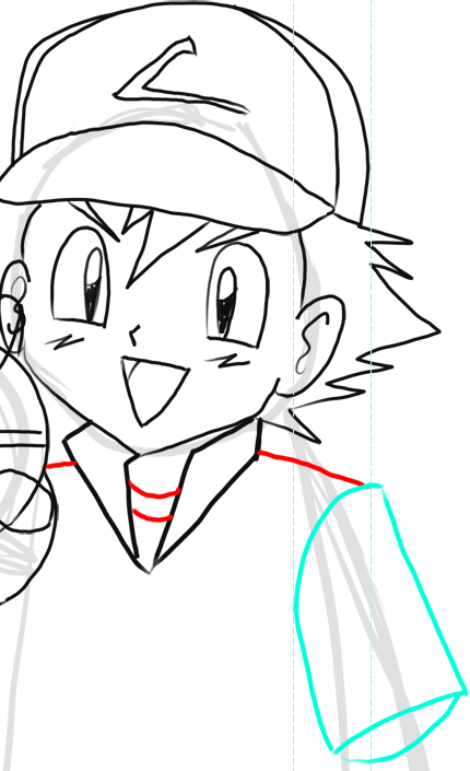 How To Draw Ash Ketchum From Pokemon Step By Step Drawing Lesson