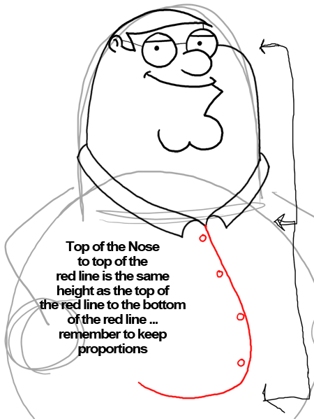 how to draw peter griffin face